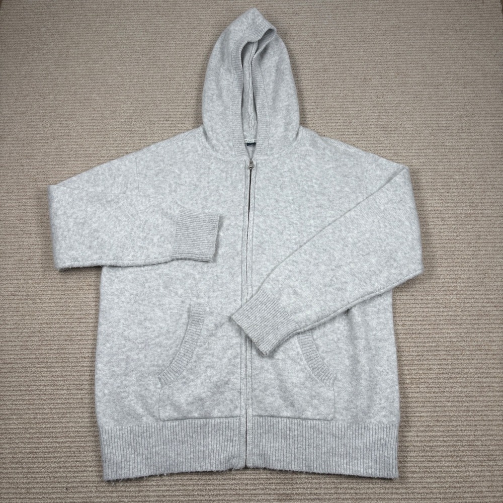 American Eagle Hooded Sweater Women XS/S Gray Knit Zip Up Soft Cozy AE Hoodie